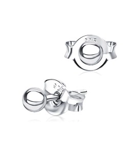 Ball Shaped Silver Ear Stud STS-5297